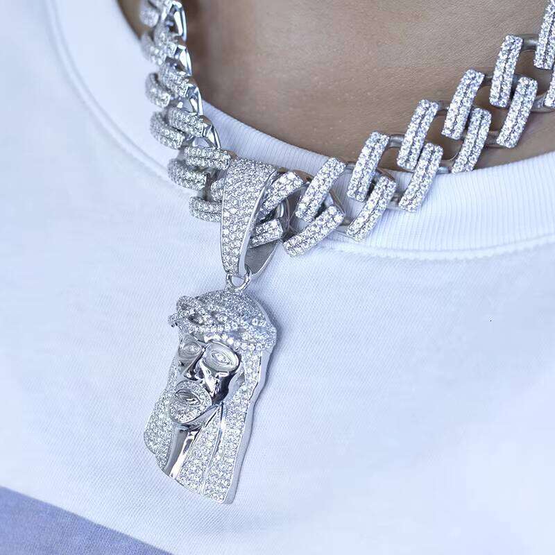 Jewelry Sier Moissanite Jesus Pendant