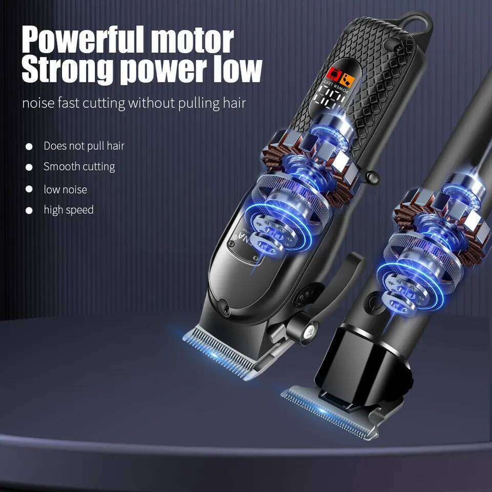 hiena Clipper Kit for Men Electric Shaver Professional Cutting Machine Hair Trimmer with LCD Digital Display C260312