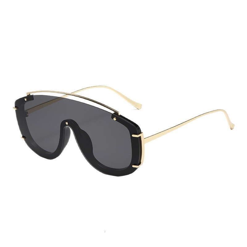 2026 New Large Frame One-piece Colorful Ins Personality Modern Fashion Internet Celebrity Sunglasses for Women
