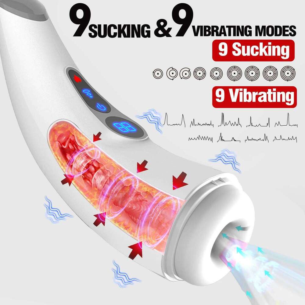 Vagina Sucking Male Masturbator Vibrator Automatic Masturbation Heating Suction Cup Oral Pussy Blowjob Sex Toys For Men Adults Z260311