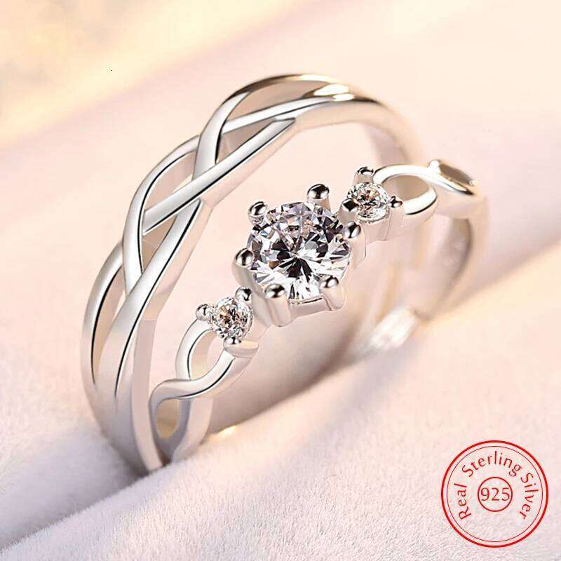 Lady's 925 Sterling Silver Fashion Jewelry New Crystal Zircon Couple Rings For Men XY0348 W260311