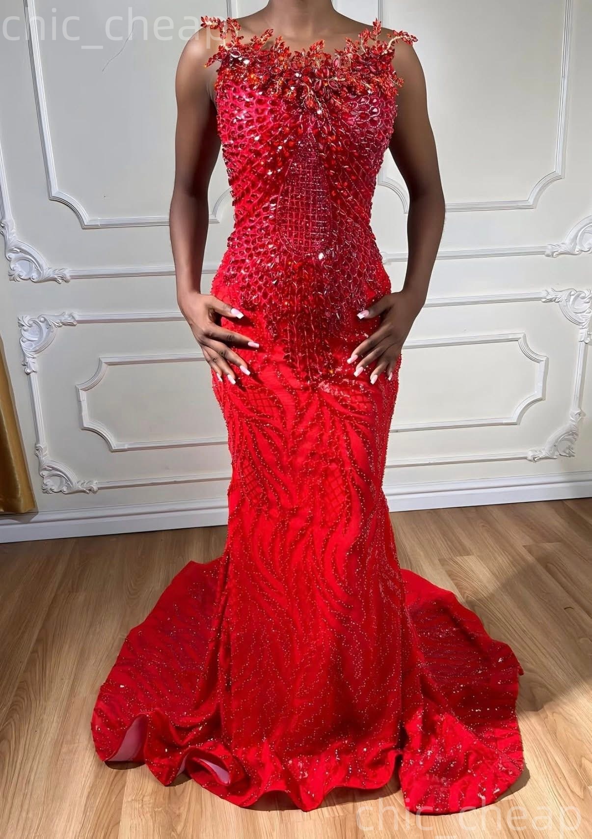 2K26 Prom Dress 2026 Mermaid Prom Dress Appliques Crystals Sequined Sparkly Evening Dresses Birthday Party Formal Receiption Gowns Dresses ZJ077