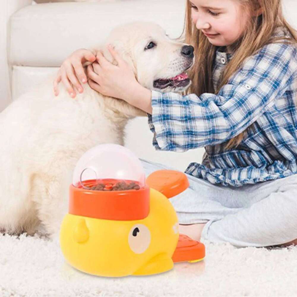 Pet bowl, duck snack dispenser, slow anti-swallowing dog food interactive feeder for small and medium pets 26Y0312