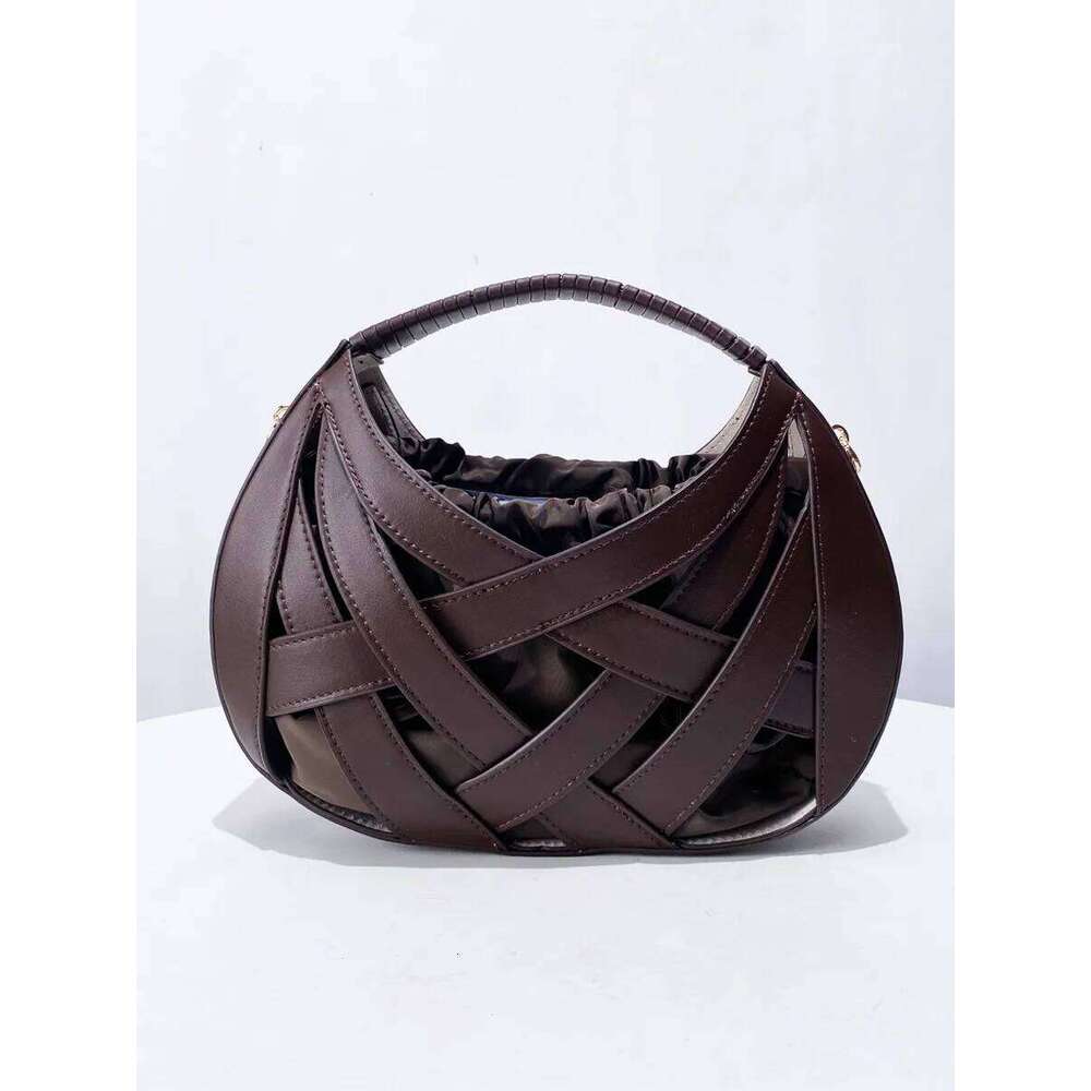 2025 New Women's Single Shoulder Trendy Dumpling Shape Underarm Moon Tooth Bag Street Style PU Material Medium Size WONST