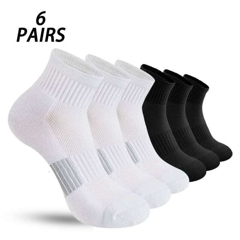6 Pairs of Men's Solid Color Vertical Striped Mid-Calf Business Style, Suitable for All Seasons, Versatile Black Socks, Breathable Z260312