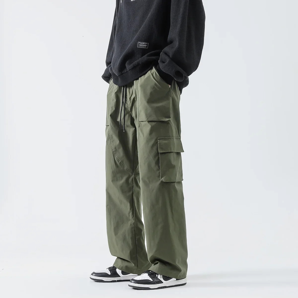 Streetwear Hip Hop Joggers Cargo Pants Men Multi-Pocket Elastic Waist Harem Trousers Male Harajuku Casual Woman Sweatpants 260310