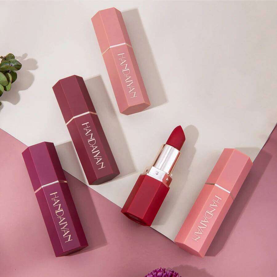 HANDAIYAN 6 Color Moisturizing Long-Lasting Matte Lipstick Non-Stick Cup Show Temperament Waterproof Nude Makeup Lipsticks W260311