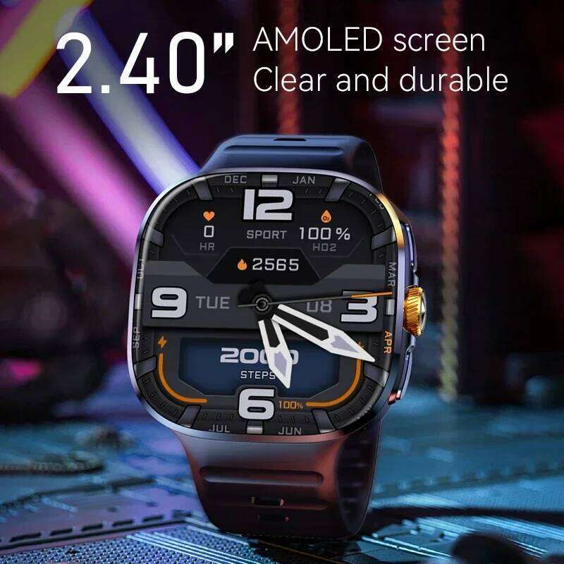 M99 5G Smartwatch: 2.4" AMOLED Screen, Rotating Camera, SIM & WiFi Support for Standalone Calls and Social Media.