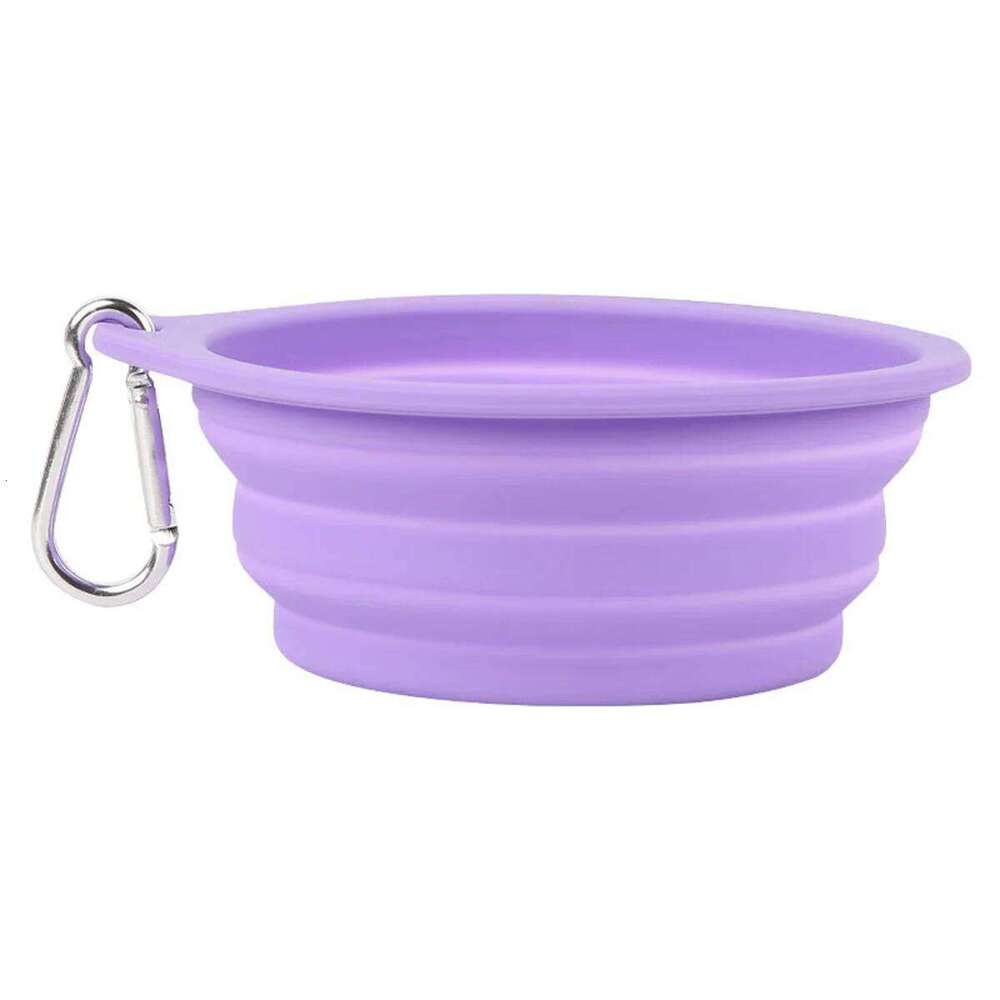 350/600ml Large Collapsible Dog Pet Folding Silicone Outdoor Travel Portable Puppy Food Container Feeder Dish Bowl 26Y0312