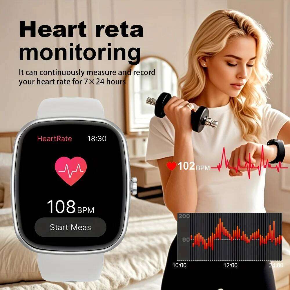 LAXASFIT 1.53" HD Screen Smartwatch Men Women Bluetooth Call Smartwatches Fitness Sport Heart Rate Music Playback Smart Watch