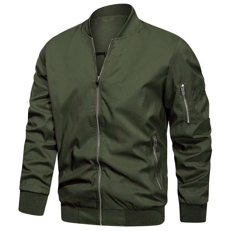 Men's Lightweight Bomber Autumn Casual Pilot Varsity Baseball Coat Fashion Outdoor Sport Track Jacket USA Size 26H0311