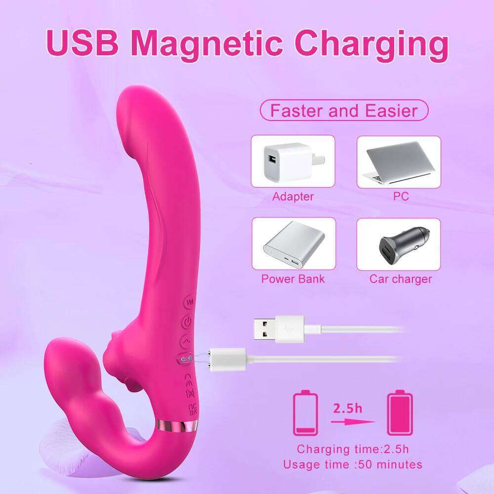 Remote Control Double Ended Dildo Vibrator 5 Flapping 10 Vibrating Vagina G Spot Stimulator Lesbian Sex Toys for Woman Couples Z260312