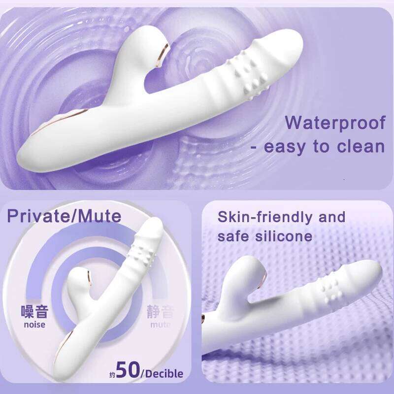 Vibrator Thrusting Dildo multiple vibration/sucking modes, Multifunctional waterproof Sex Toys Thrusting, with Licking Z260311