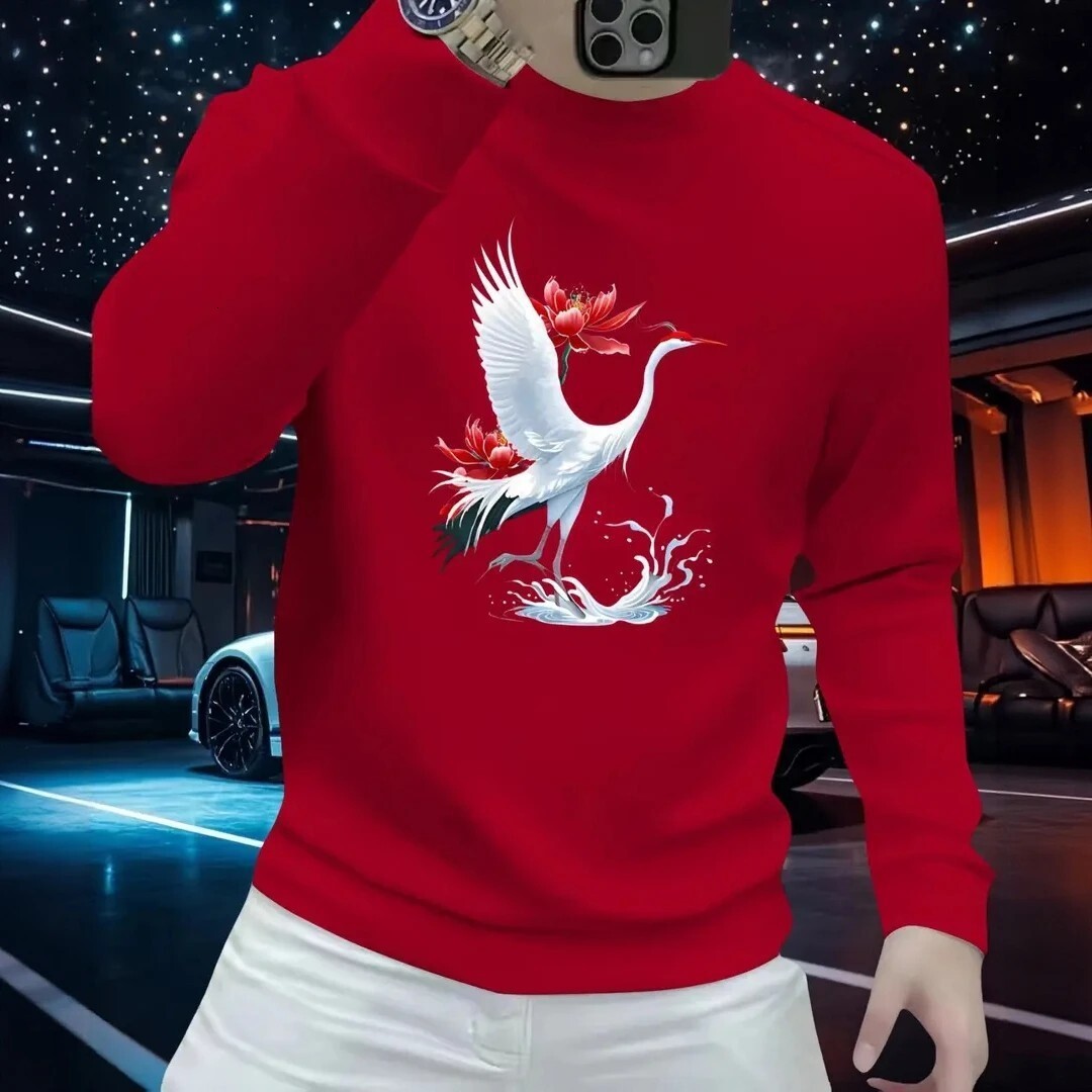 New Trendy Hevyweight Crew Neck Swetshirt Stylish Nd Csul Slim Fit Designer Hoodie Street Style Utumn Print Fshionble Men's Trendy Swetshirt