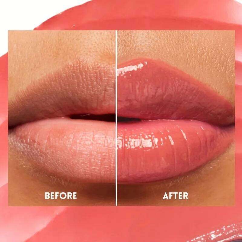 1 pcs Long-Lasting Waterproof Lipstick, Glossy Mirror Finish, Non-Stick Matte Nude Shades for Plumper Lips W260311