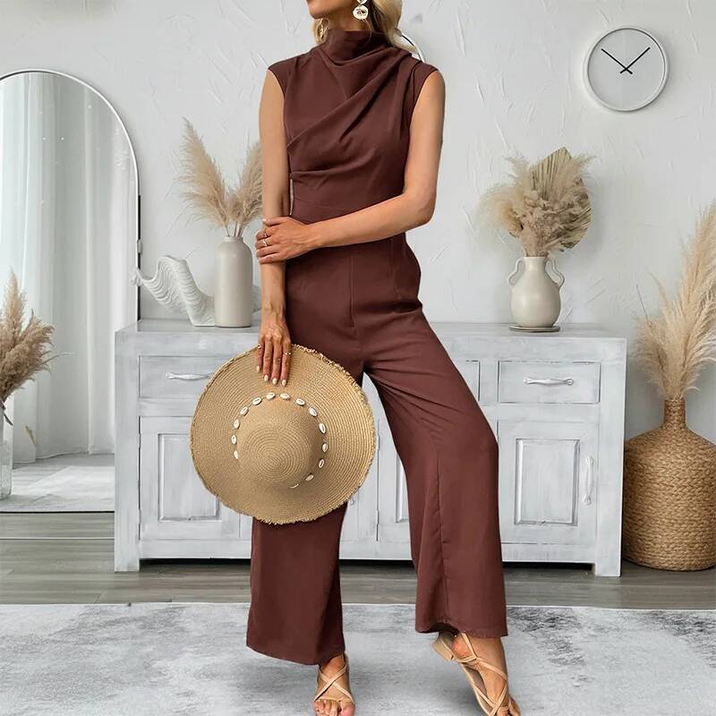Solid Color Casual Slim for Woman 2026 Summer Elegant Overalls Women's Jumpsuits And Rompers Bodysuit Female Clothes