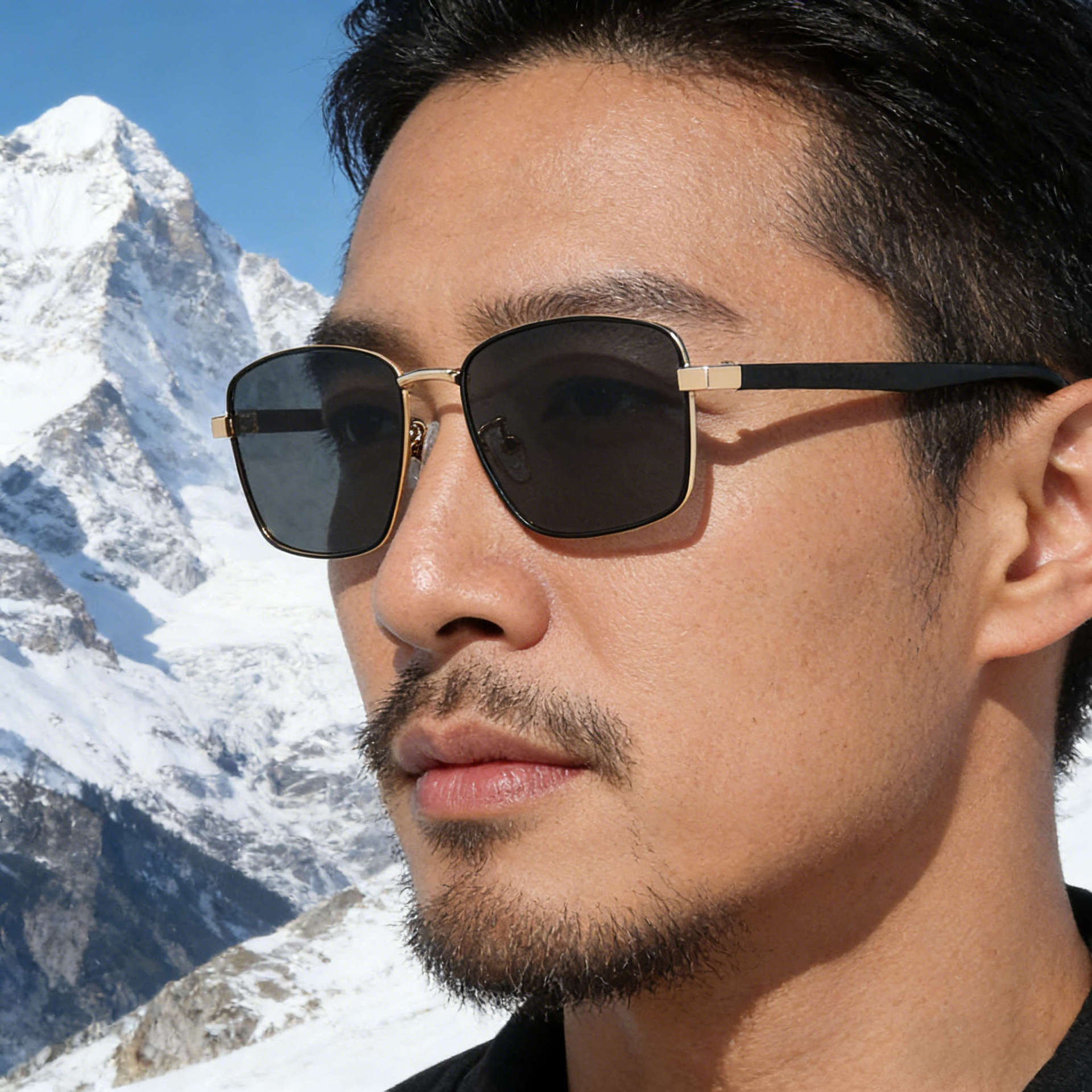 2026 New European American Fashion Square Small Frame Polarized Sunglasses Simple and Stylish Sun Protection Glasses for Men,