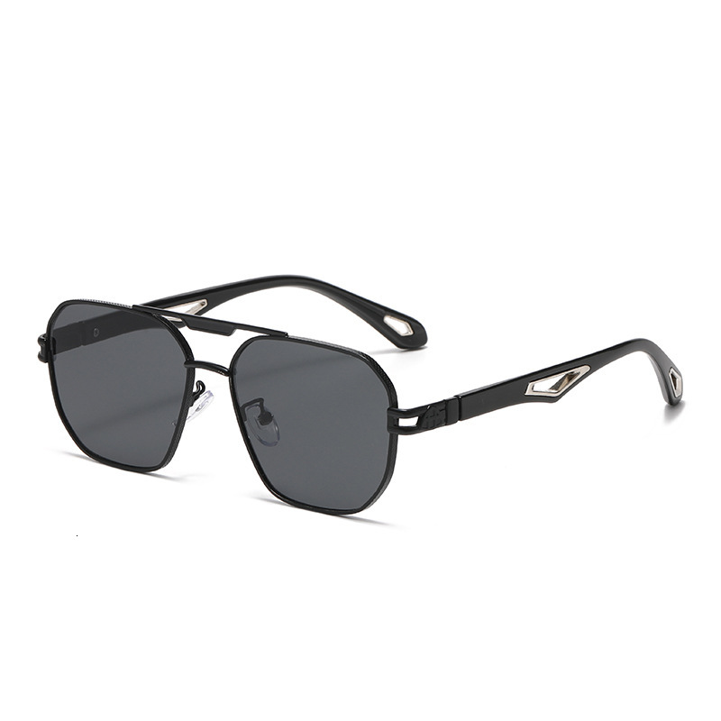 New Square Frame Metal Fashion Versatile Multi-color Style Trendy UV Protection Travel Sunglasses