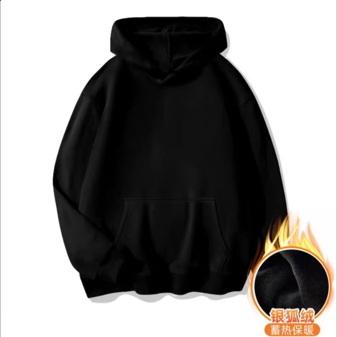 Autumn And Winter Designer Hoodie Long-sleeved Hooded Sweatshirt For Men And Women Fleece-lined Thickened Casual Loose Simple Solid Color Trendy Jacke