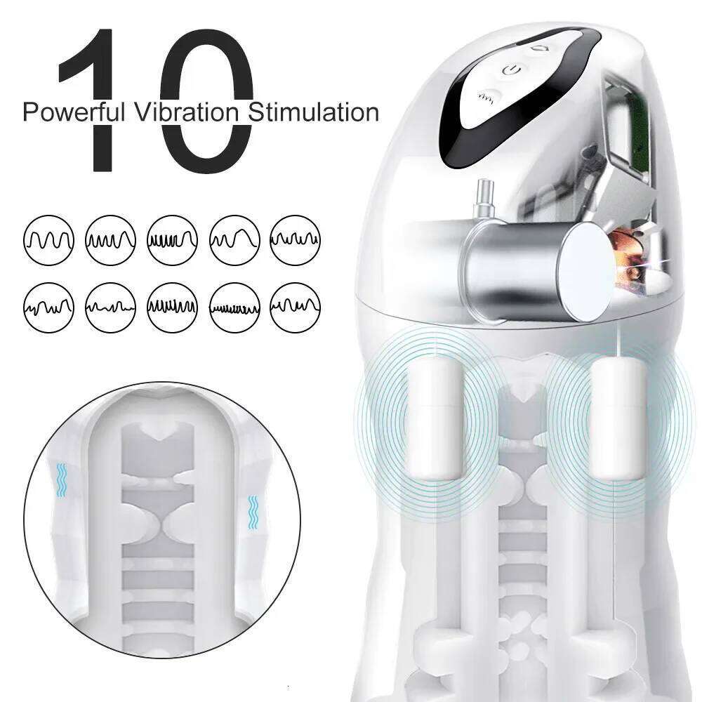 Automatic Male Masturbator Powerful Vibration Blowjob Sucking Machine Silicone Masturbation Cup Adult Supplies Sex Toy for Men Z260312