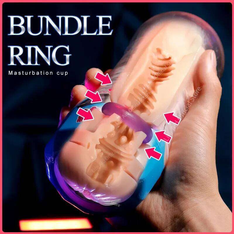 Male Masturbation Vagina Pussy Pocket Vacuum Endurance Exercise for Men Masturbator Cup Adult Sex Toys Blowjob Glans Trainer Z260312