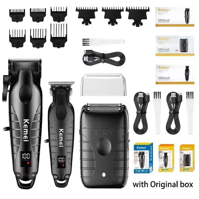 Kemei KM-2290 KM-2293 KM-T95 New Professional Cutting Machine Electric Shaver Trimmers With LCD Display Men's Hair Clipper C260312