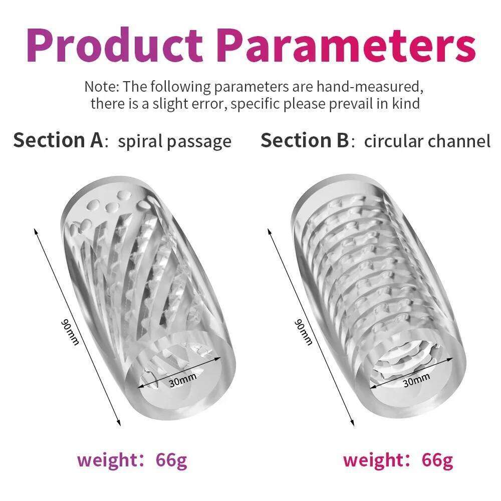 Male Masturbation Cup Transparent Masturbator Egg Adult for Men Sucking Penis Pump Exerciser Sex Toys Z260311