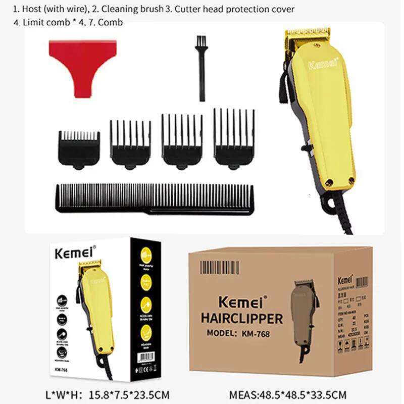 Kemei Adjustable Clipper Professional Corded 220-240V Hair Trimmer For Men 12W Powerful Haircut Machine Tapering C260312