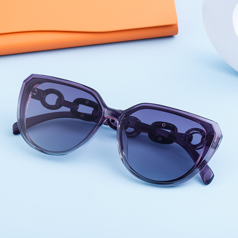 2026 New Fashion Chain Cat-Eye Polarized Women, Trendy Street Style UV Protection Sunglasses for Women