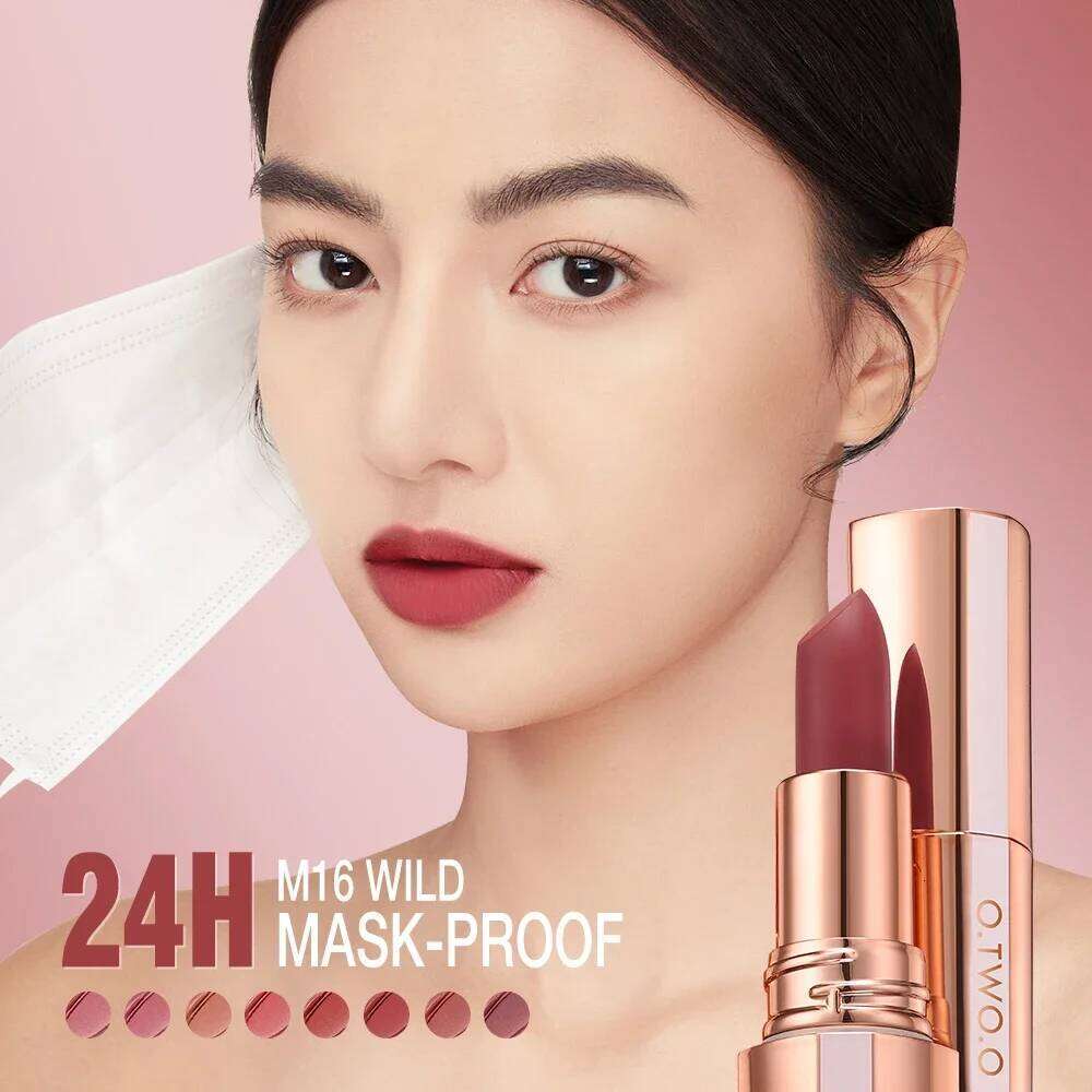 O.TWO.O Matte Lipstick Long Lasting Waterproof Stick Smudge-free Classic Highly Pigmented Velvet Finish Lip Tint Makeup W260311