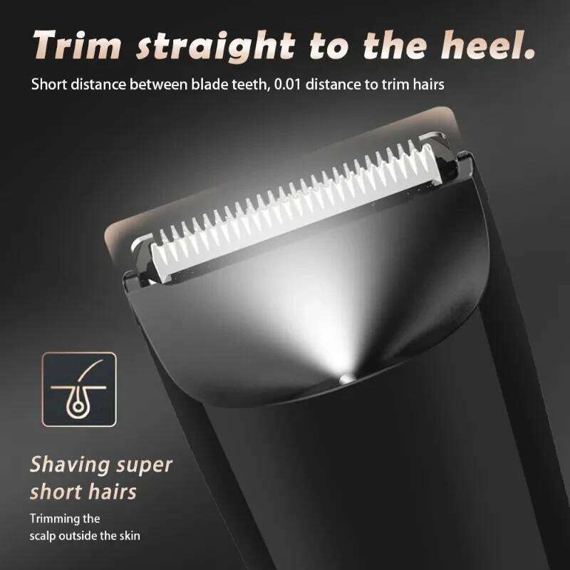 Men'S Groin Body Hair Electric Ball Trimmer, Includes 2 Guard Attachments, Ceramic Blade Head, Wet And Dry Shaver C260312