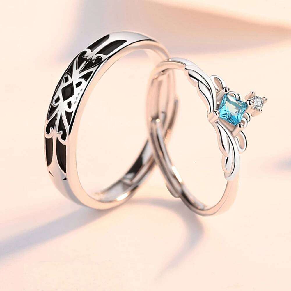 1 Ct. Copper Plated Platinum Five Layer Coating Couple Rings Men Women Ring Color Preservation Finger Jewelry Drop Shipping W260311