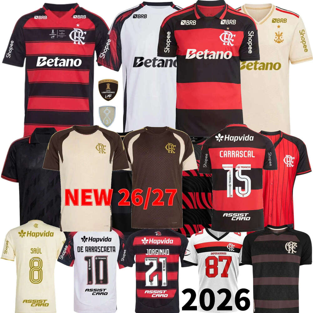 NEW 25 26 27 Flamengo soccer jerseys 2025 2026 2027 DIEGO E.RIBEIRO GABRIEL B. GABI PEDRO DE ARRASCAETA GERSON B.HENRIQUE Camisa Mengo Men kit kids football shirt