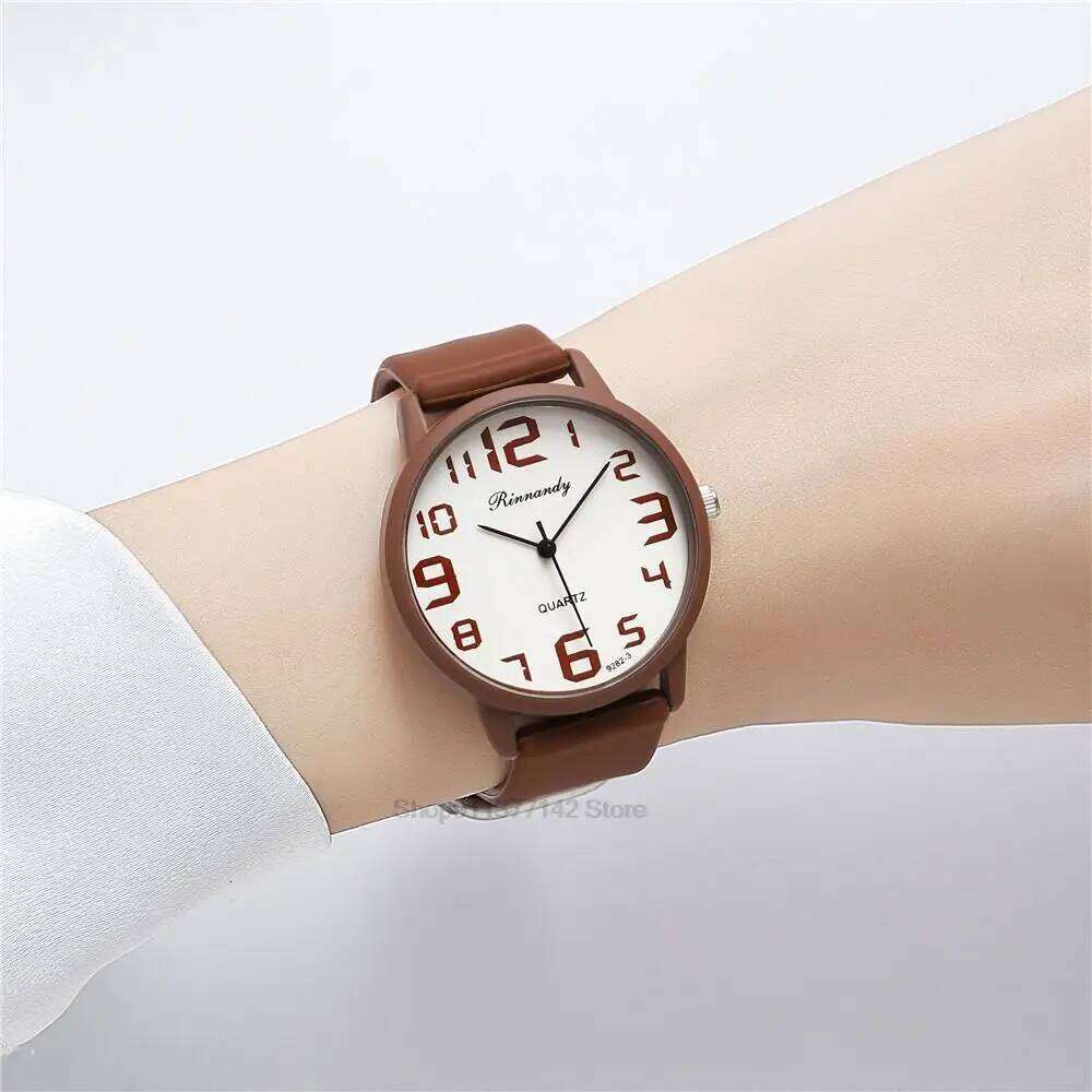 Women Fashion Silicone Watches Set Minimalist High Number Qualities Big Dial Ladies Quartz Wristwatches With Casual Clock Gifts