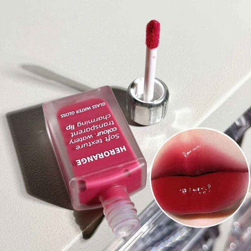 HERORANGE Light Glass-Like Lip Lacquer - Mirror Shine, Hydrating Formula; Smudge-Proof, Long-Wear, and Skin-Brightening W260311