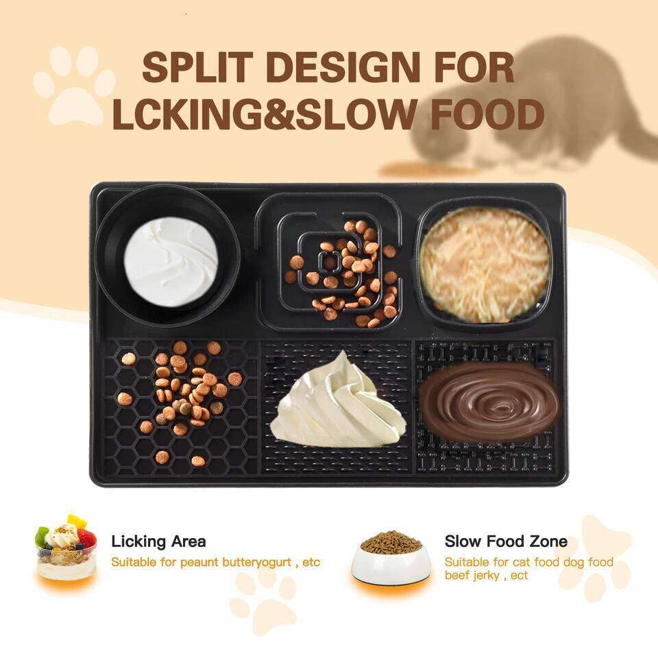 Silicone dog licking pad, slow feeder with suction cup for food and water without BPA 26Y0312