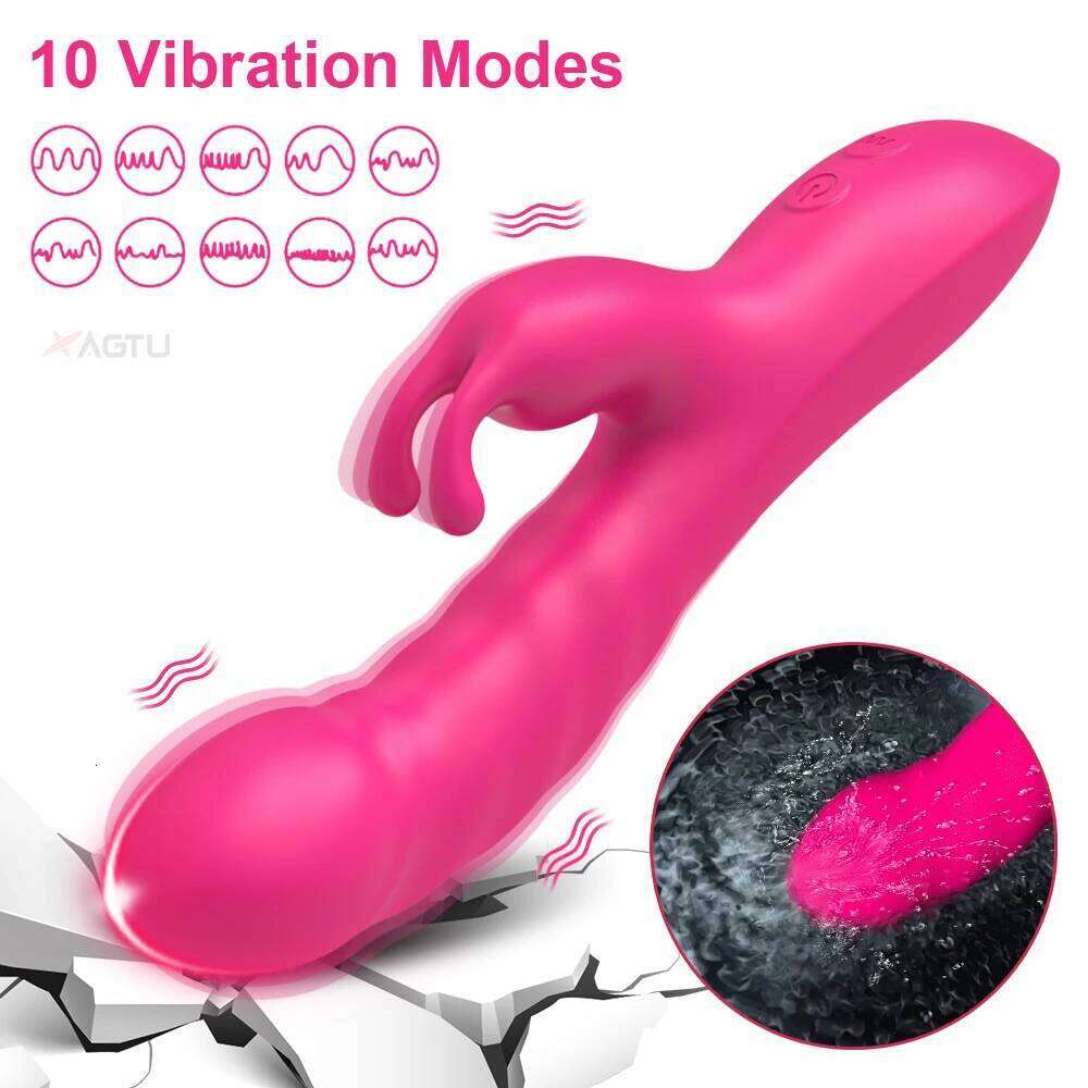 Powerful Rabbit Vibrator Female G Spot Clitoris Stimulator Vagina Nipple Massage Dildo Silent Adults Sex Toy for Women Z260311