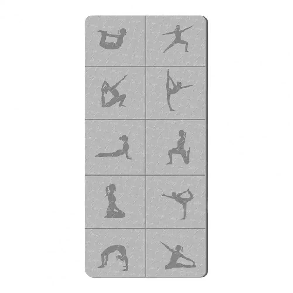 Double-sided Anti-slip Mat Foldable Yoga Mat Travel Tpe Non-slip Exercise Pad Portable Thick Sleeping Mat for Home Gym Pilates M260312