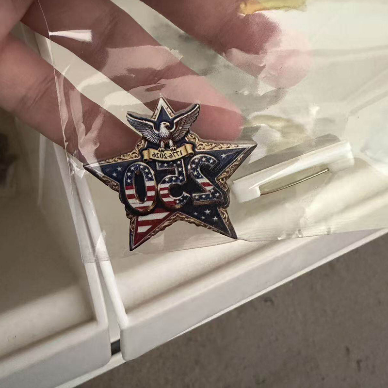 250th Anniversary of American Independence Acrylic Lapel Pin Enamel Badge Brooch A11