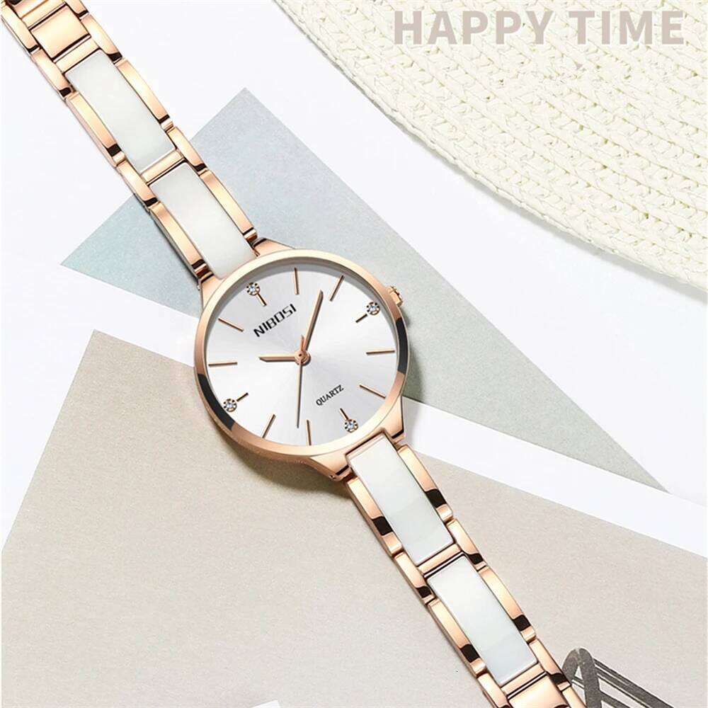 NIBOSI Quartz Top Brand Luxury Fashion Ceramic Strap Women Watches Waterproof Ladies Wristwatch Relogio Feminino