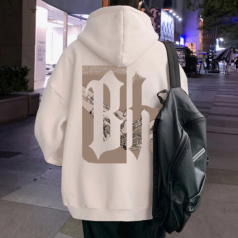 Hooded Cotton Sweatshirt Designer Hoodie For Men Spring Hip-hop Loose Hoodie Hong Kong Style High Street Trendy Jacket