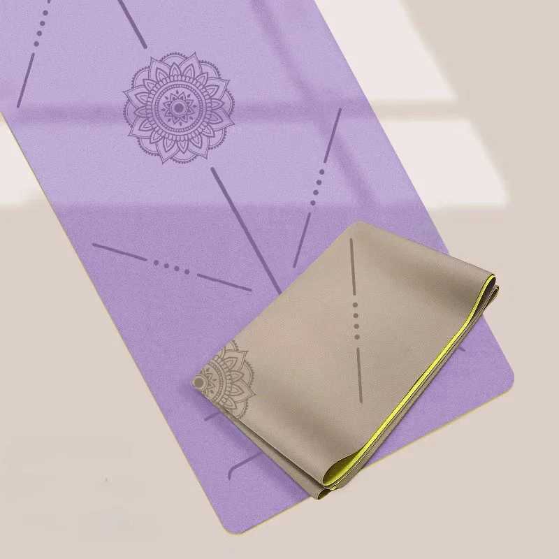 15mm Ultra-thin Pu Natural Rubber Yoga Mat Portable Foldable Professional Anti-slip Fitness Yoga Mat M260312