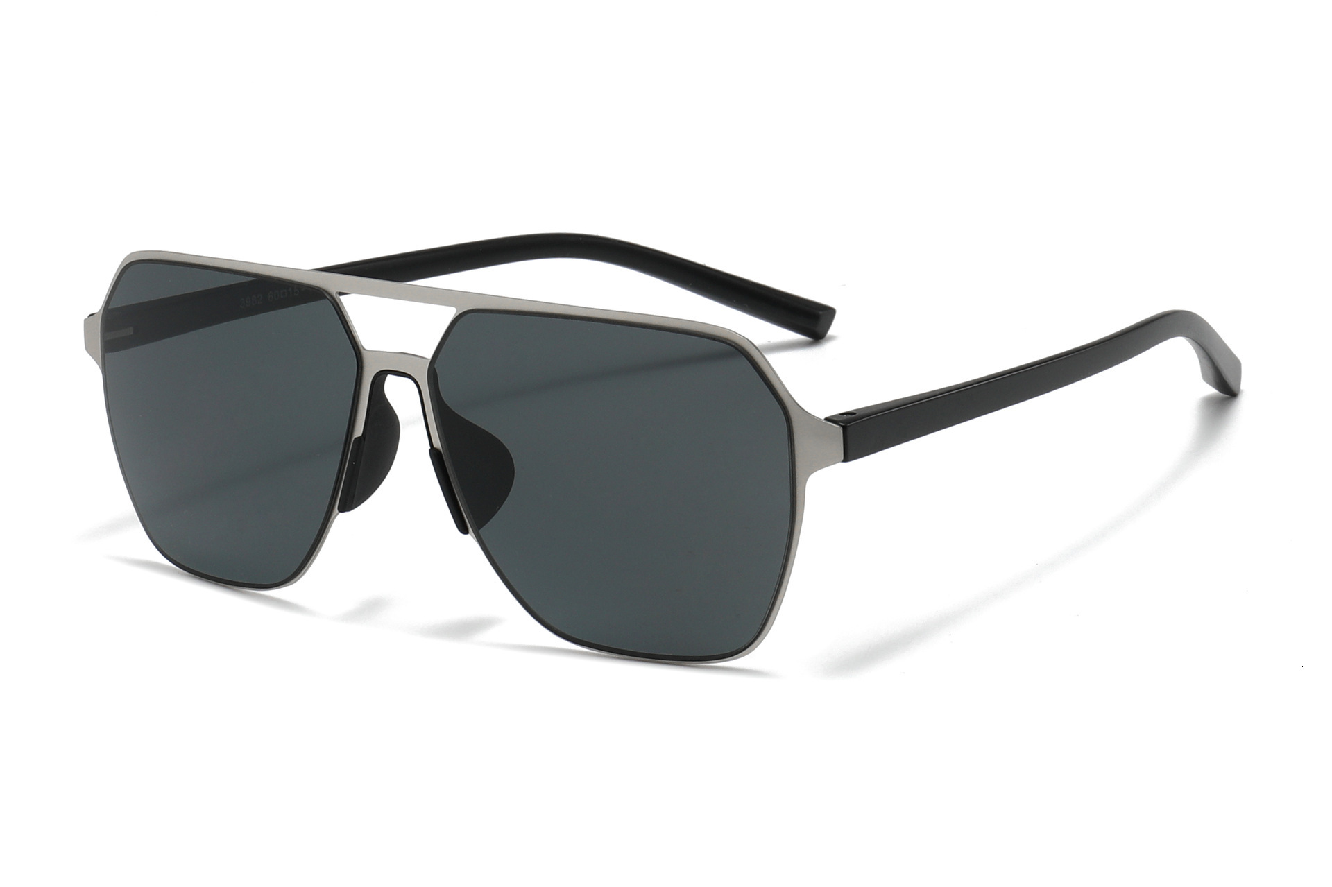 2026 New Fashion Square Frame Nylon Polarized Sunglasses Men, Double Beam Outdoor Driving Sun Protection Glasses for Men