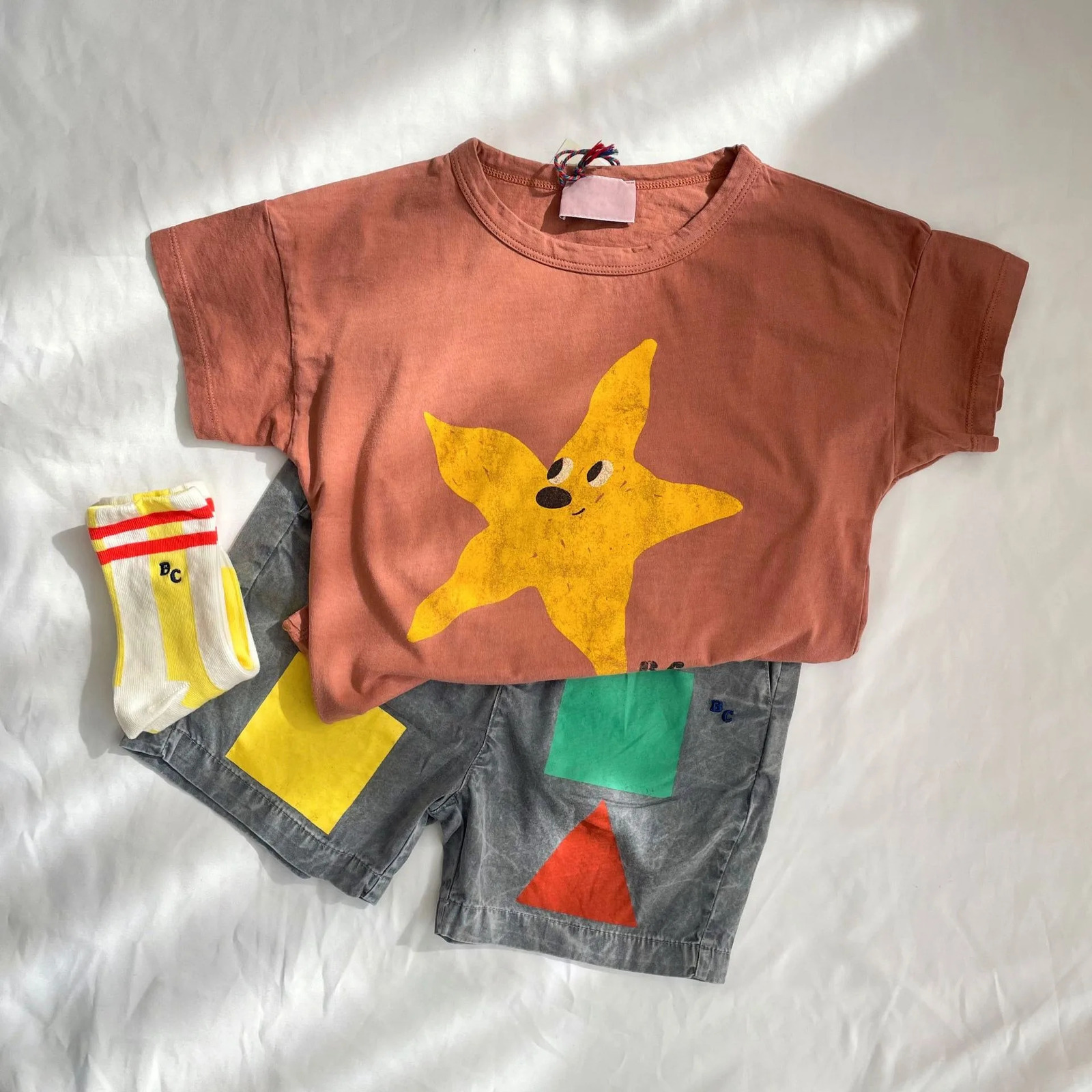 Kid Clothes Spring Sumemer Korean Baby Boys Girls Cotton Cartoon Short Sleeve T Shirts Childrens Outerwear Clothings 260311
