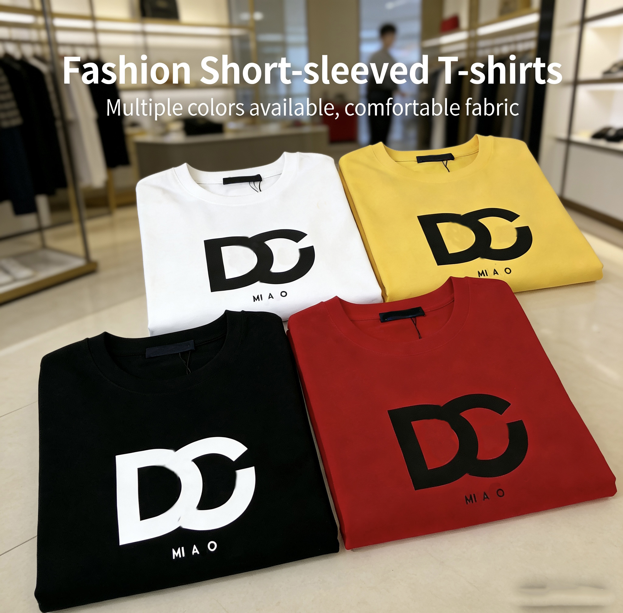 New designer T-shirt for men and women. Casual T-shirt with letter embroidery and 3D printing. Short sleeve. The best-selling luxurious hip-hop clothing.