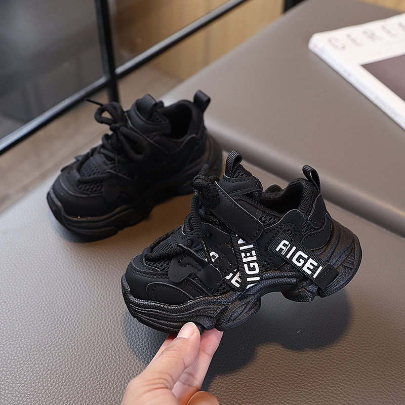 Kids Chunky Sneakers Breathable Mesh Toddler Sport Shoes Non-Slip Casual Trainers Eco-Friendly Soft Insole for Boys Girls Free Shipping