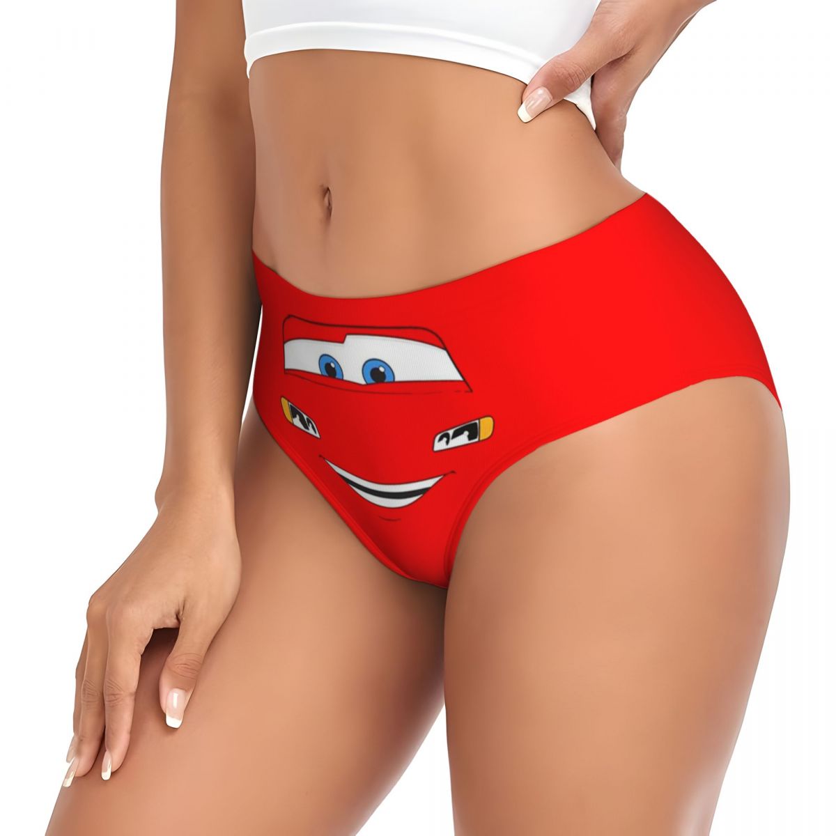 Happy Cars Lightning McQueen Womens Briefs Underwear Panties Disney Cartoon Breathable Disney Cartoon Underpants Sexy Briefs