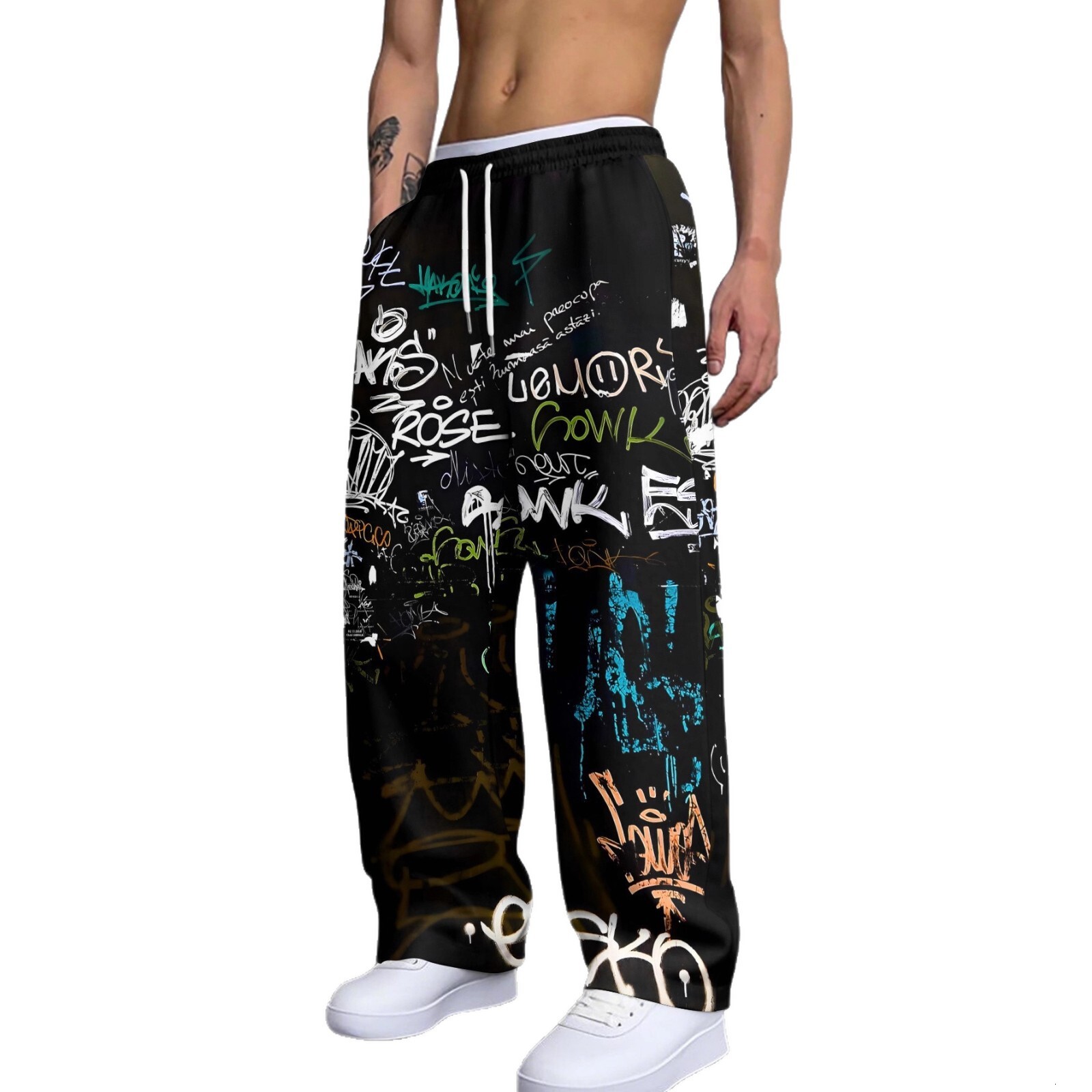 Luxury Brand Designer Clothes European And American Style Leopard Print Casual Pants 2025 New Leopard Pattern Men's Fashion Versatile Breathable 