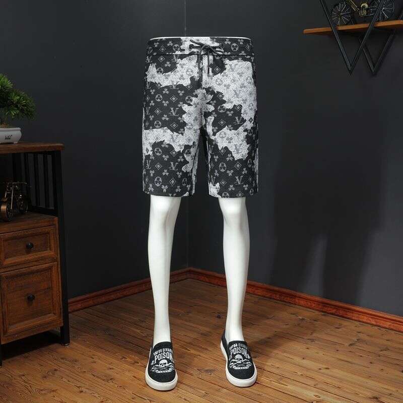 2025 New High-End Summer Men's Casual Shorts, Trendy Brand Jacquard Pants, Mid-Length Slim Fit Plus Size Shorts For Outdoor Wear Asia Size