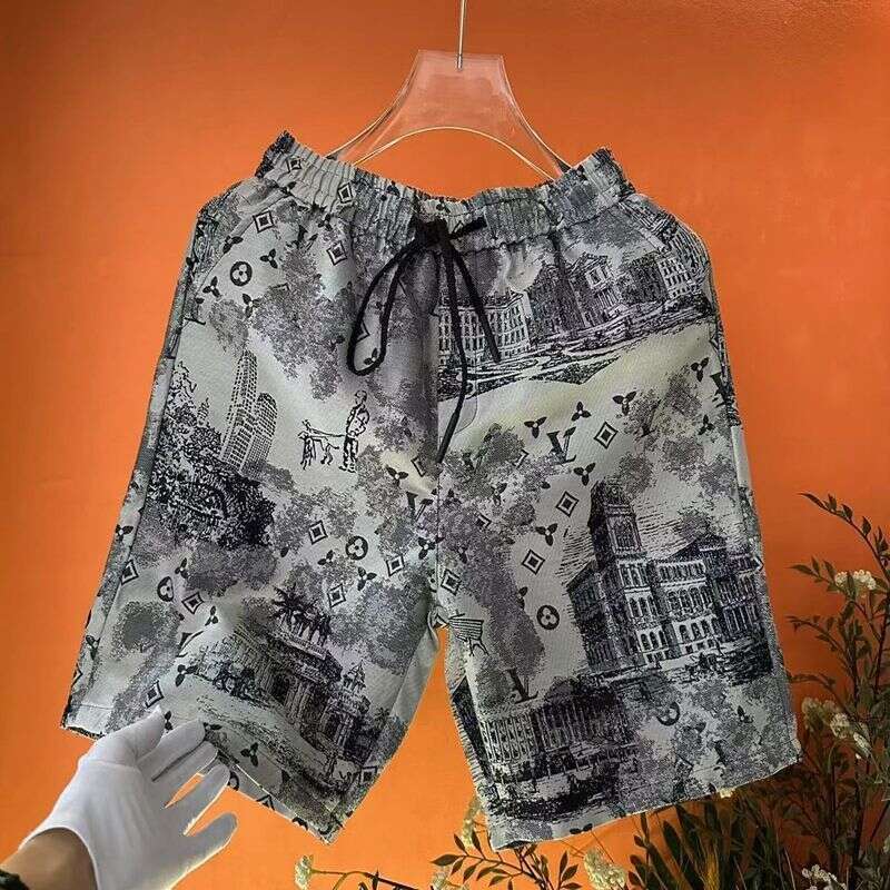 2025 Summer New Designer Niche Design Versatile Heavy-Duty Shorts Trendy Casual Men's High-End Light Luxury Asia Size